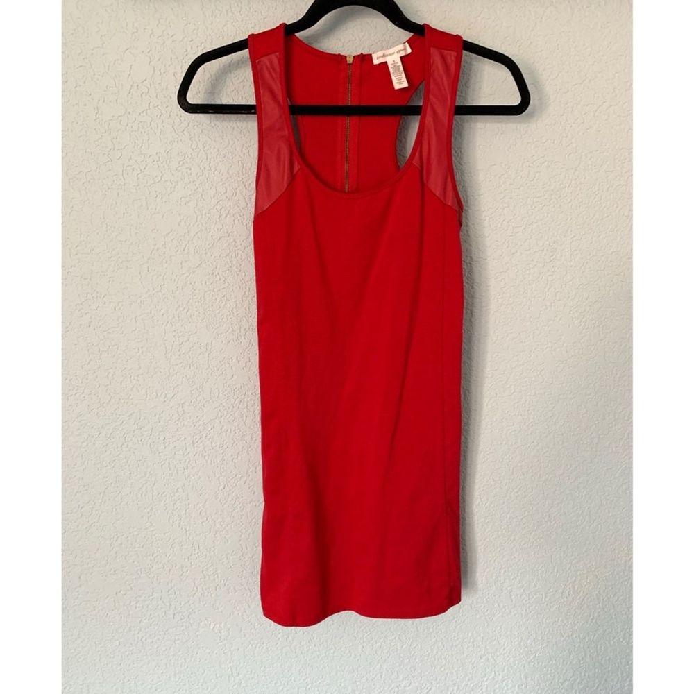 Ambiance Racerback Mini Dress Small Red Stretch